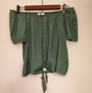 Flowy Off-the-Shoulder Crop Top